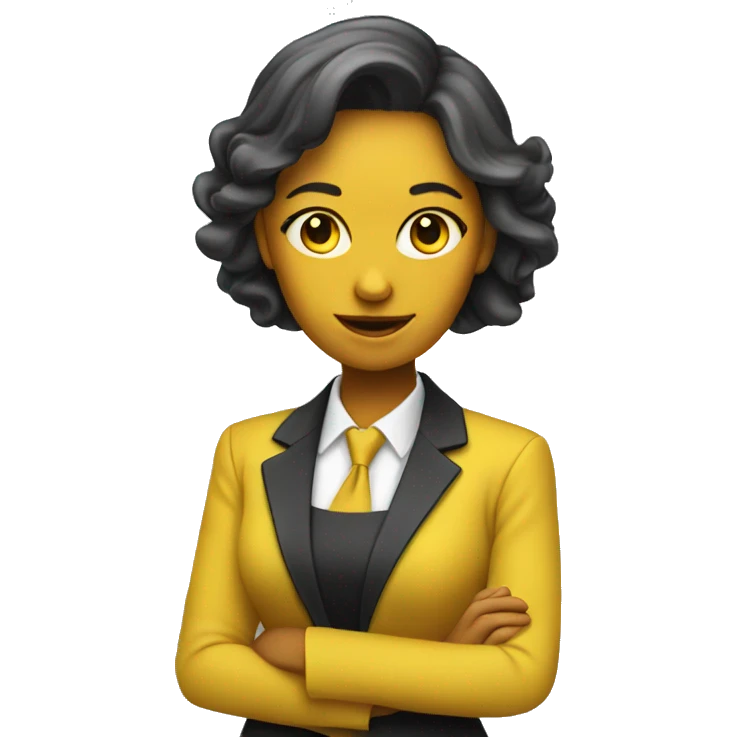 yellow female that looks like a banker with money in her hand emoji