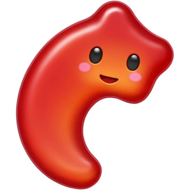 red u-shaped candy emoji