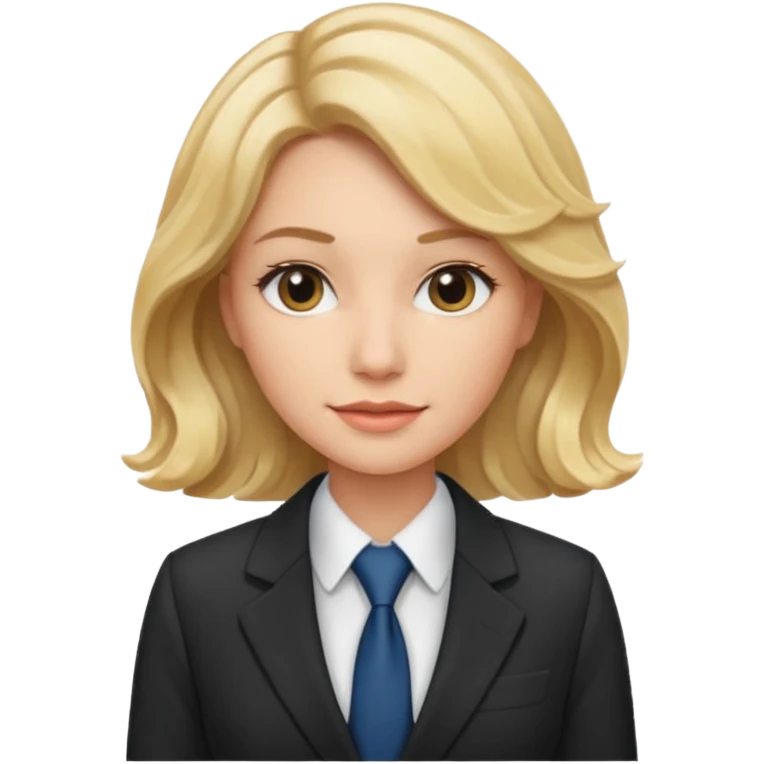 woman wavy blonde with suit emoji