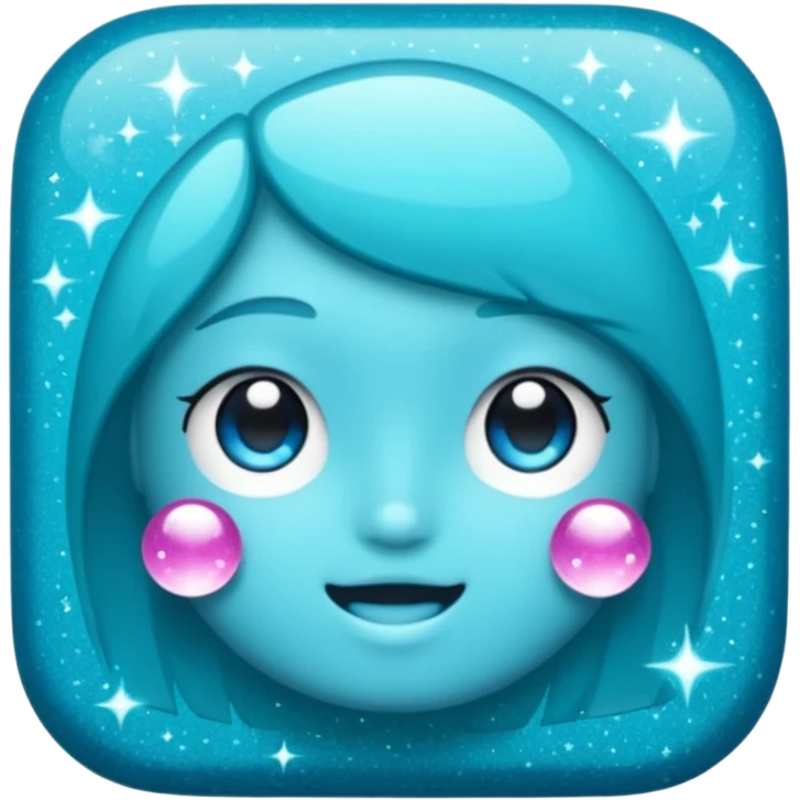 Glitter cian dream emoji