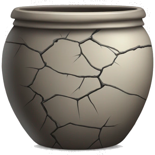 A pot with cracks emoji