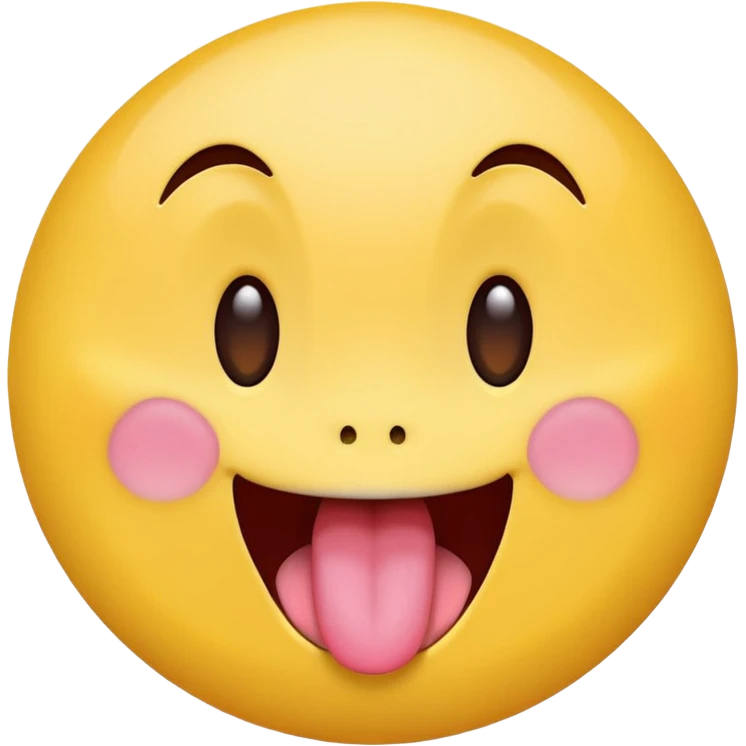 original emoji look yellow circle with winkey face tongue out  emoji