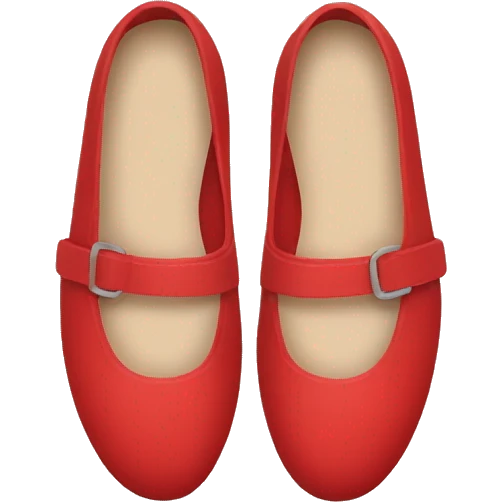Red flat shoes emoji