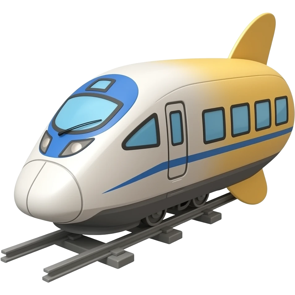 3d bullet train emoji