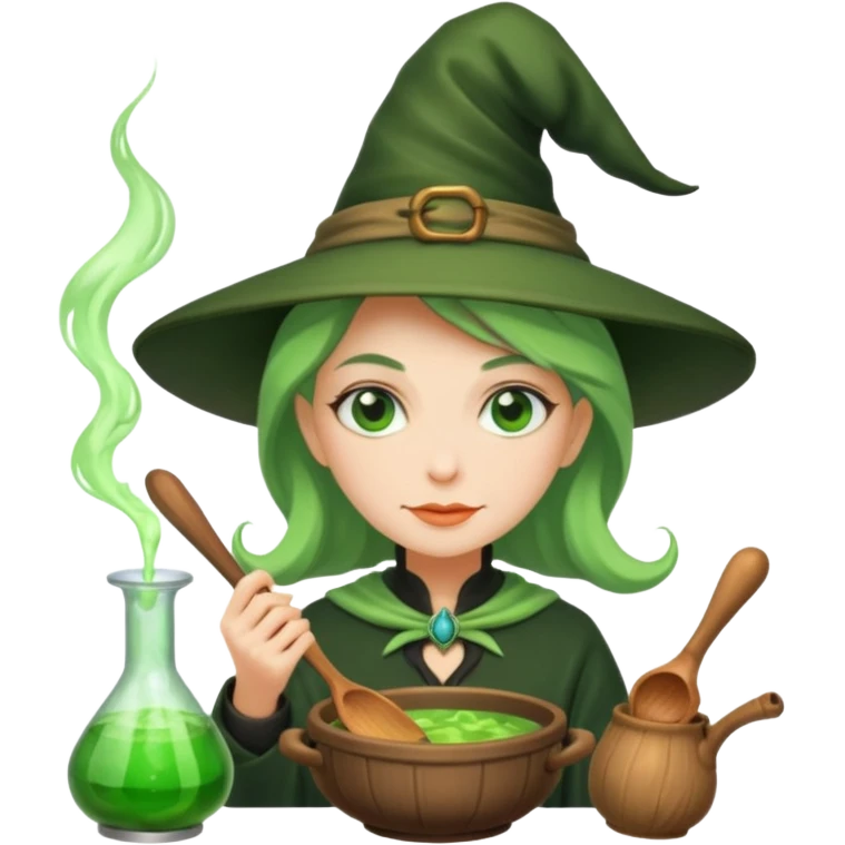 green witch cooking potion emoji