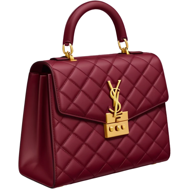 Maroon YSL bag emoji