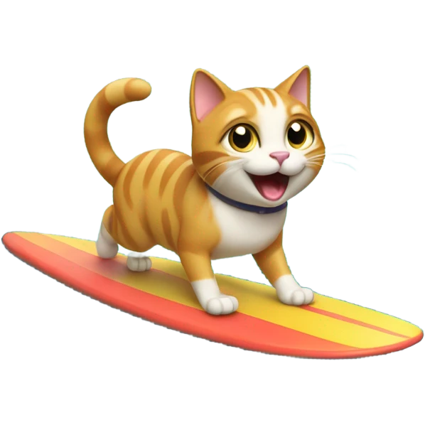 Cat surfing  emoji