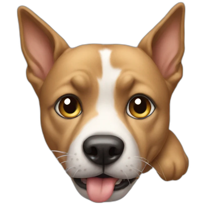 A dog who eat cat emoji