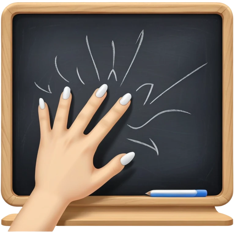 Nails scratching chalkboard emoji