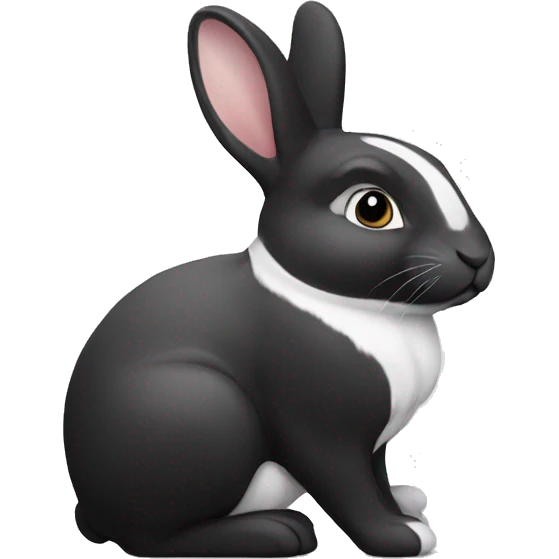 black and white rabbit  emoji