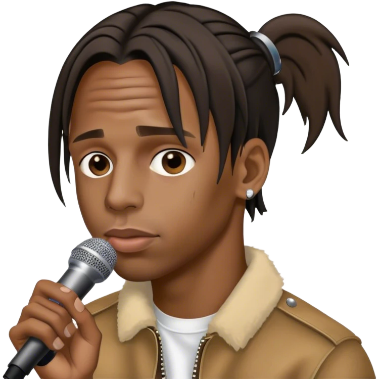 Travis Scott avec un micro - emoji