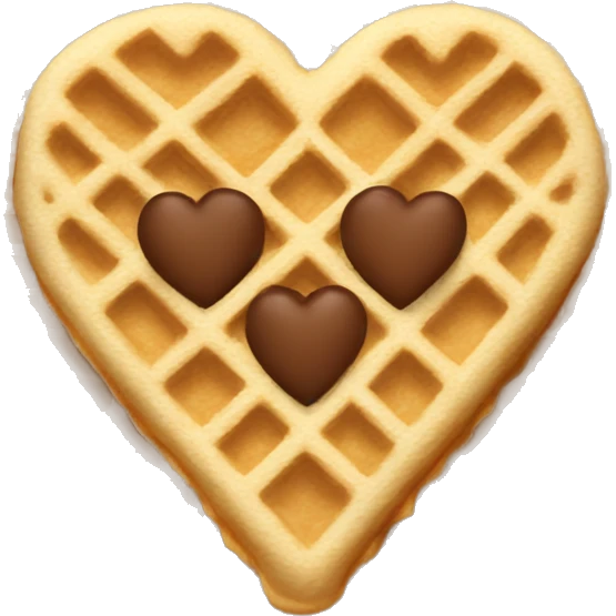 Beige heart waffle emoji