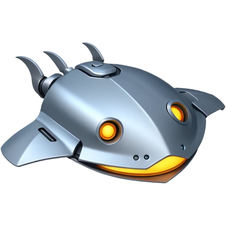 robot stingray with iron skin emoji