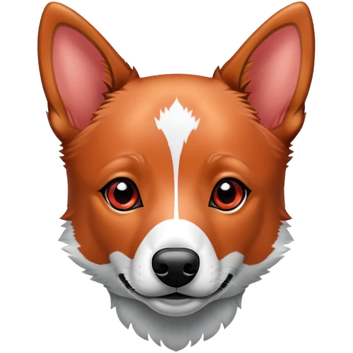 Small Red heeler with transparent background  emoji
