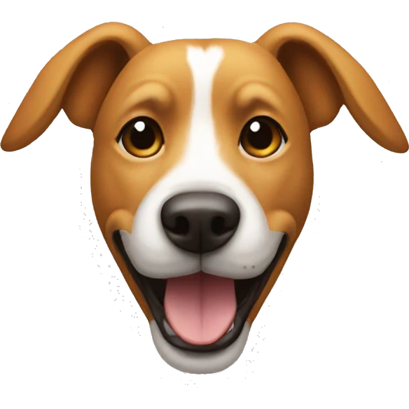 Smiley face with dog ears and snout emoji