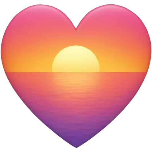 Sunset coloured heart emoji