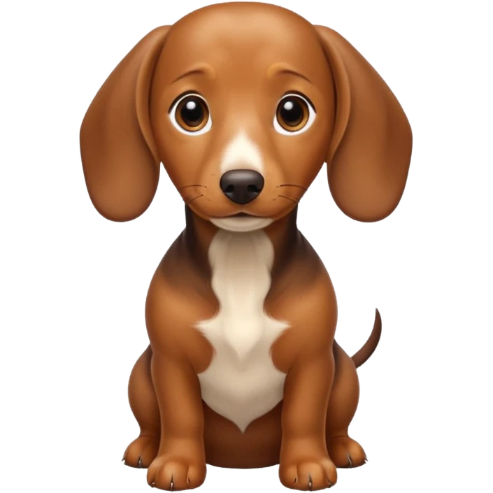 Dachshund brown and cream  emoji