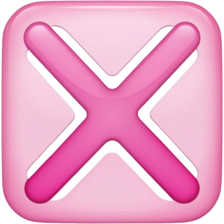 un ícono con una X en color rosa con este código de color #FDD2EF emoji