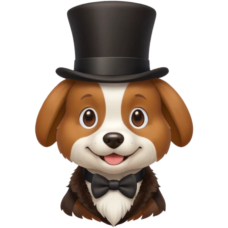 dog in a top hat emoji