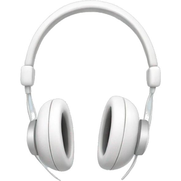 white headphones with white bows emoji