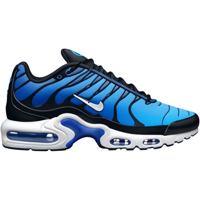 I want you to draw an Air Max Plus with the Nike logo facing right emoji