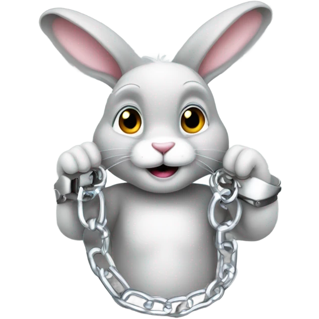 Rabbit with handcuffs emoji