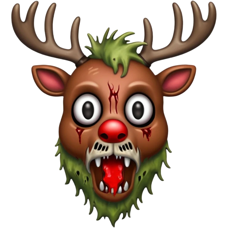 Rudolph reindeer zombie emoji
