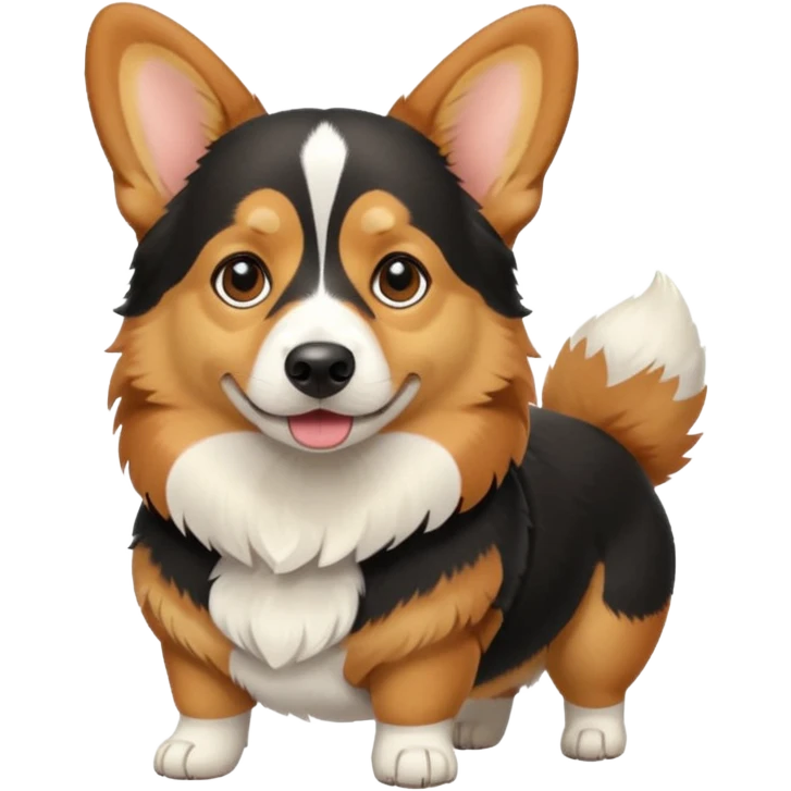 Black and tan corgi  emoji