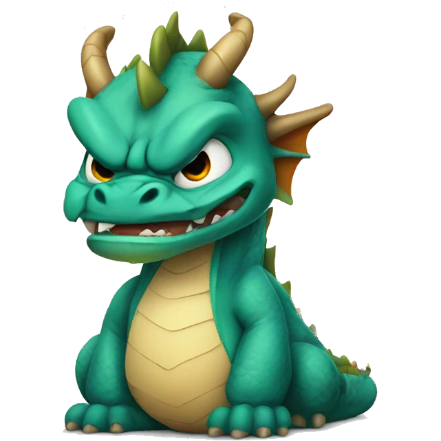 dragon angry frowning full body not asian emoji