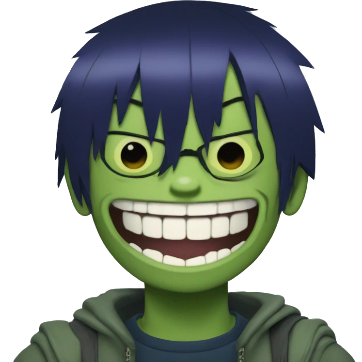 Gorillaz murdoc laughing emoji