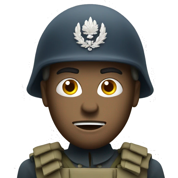 angry French soldier emoji