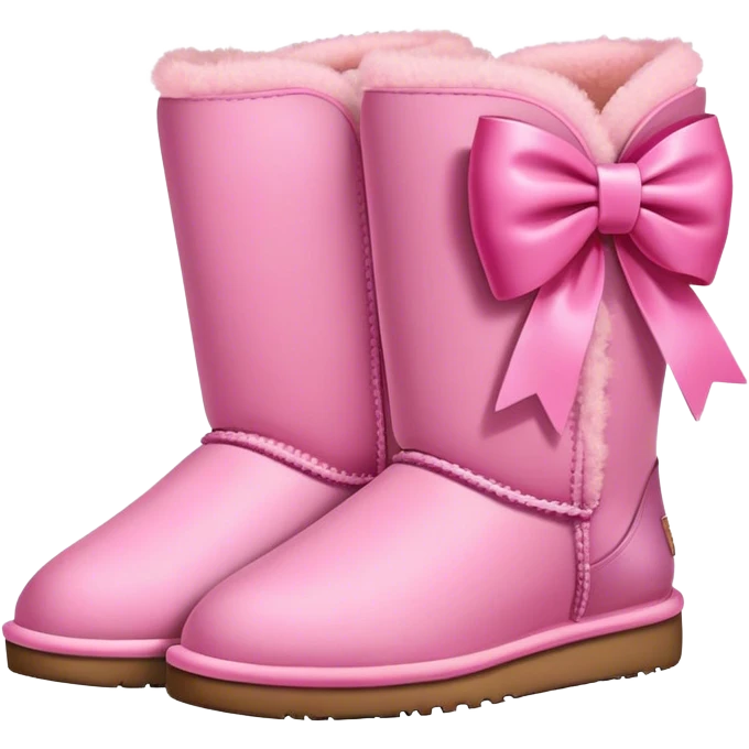 Pink bow uggs emoji