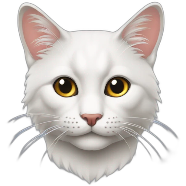 Кошка в полоску ест красную рыбу emoji