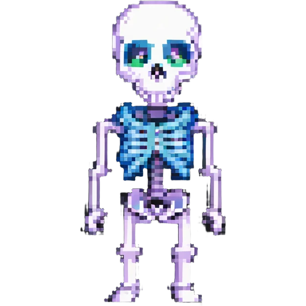 A surprised skeleton, version 4. emoji