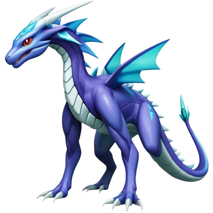  cool edgy colorful Suicune-Dialga-Reptile full body emoji