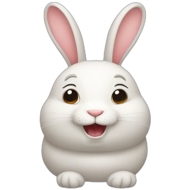 Fat rabbit with buck teeth emoji