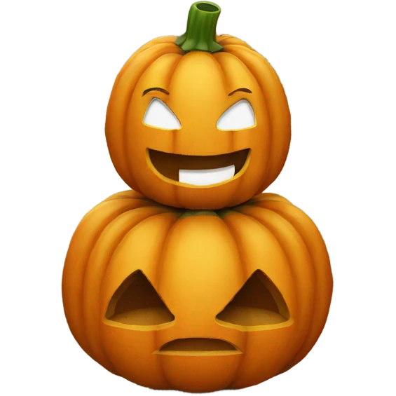 A pumpkin. emoji