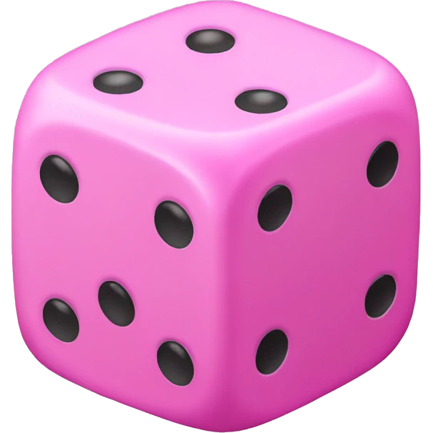 Pink dice  emoji