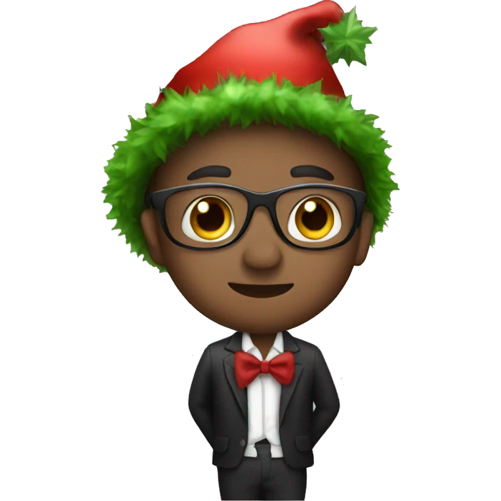 Musician dressed for christmas party emoji