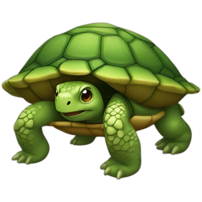 Animal sur une tortue emoji