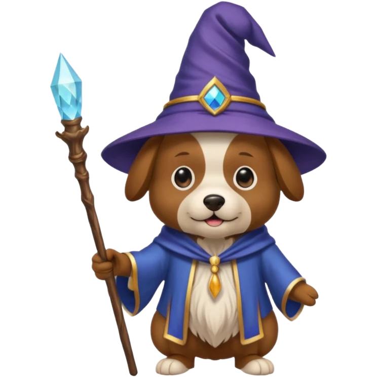 Dog wizard emoji