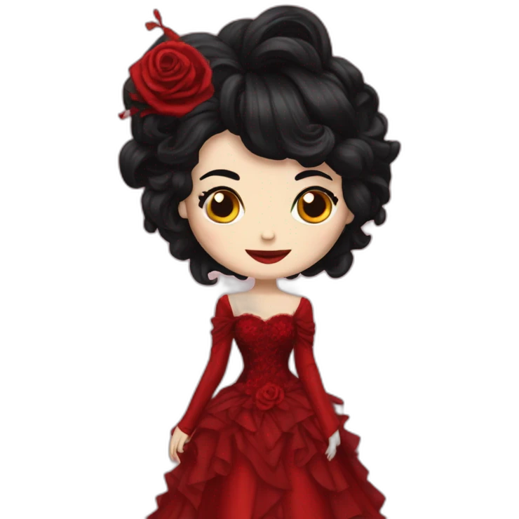 Lydia Deetz red wedding dress emoji