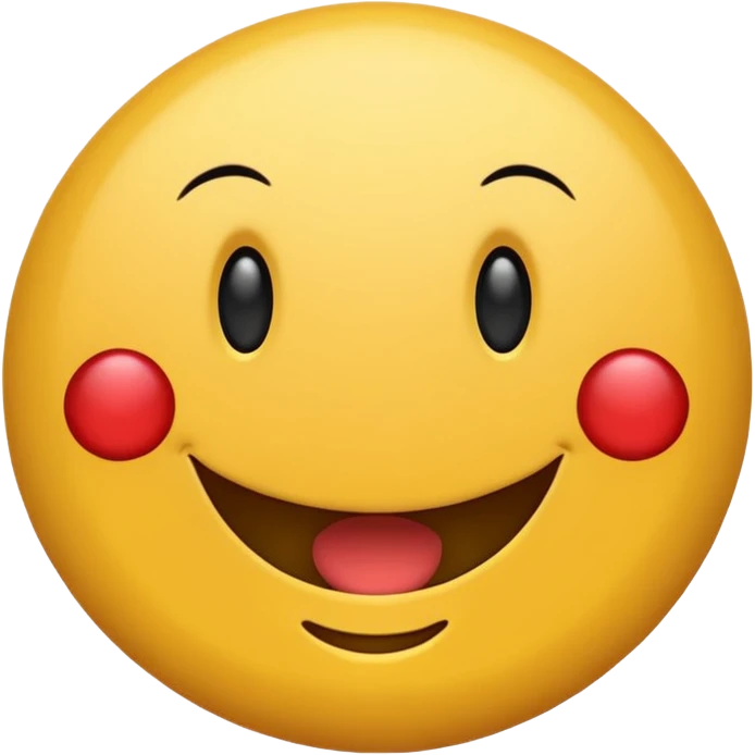Smiley rond  qui rougis  parce qu’il est timide  emoji