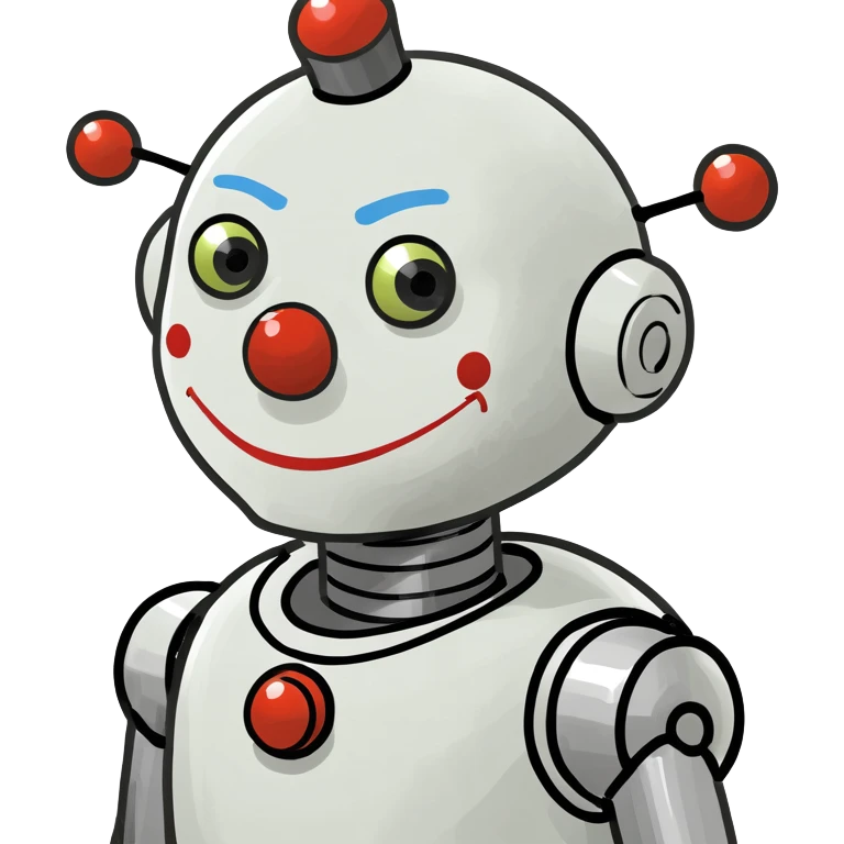 A robot clown emoji