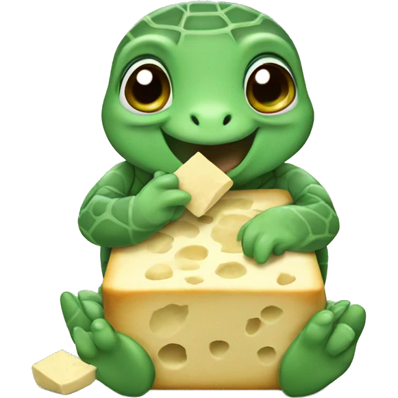 baby turtle eating tofu  emoji