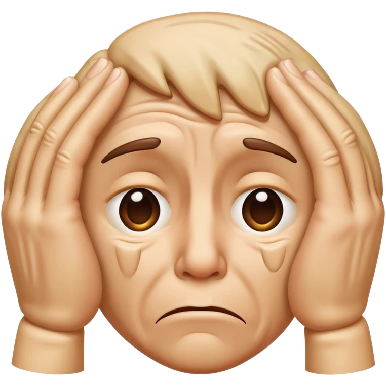 Sad face palm emoji