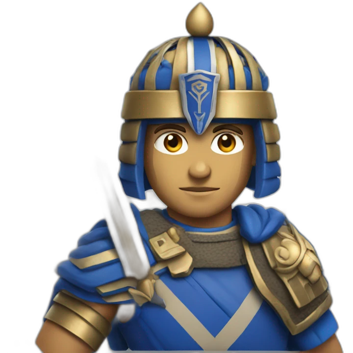 Maccabee warrior israeli colours emoji