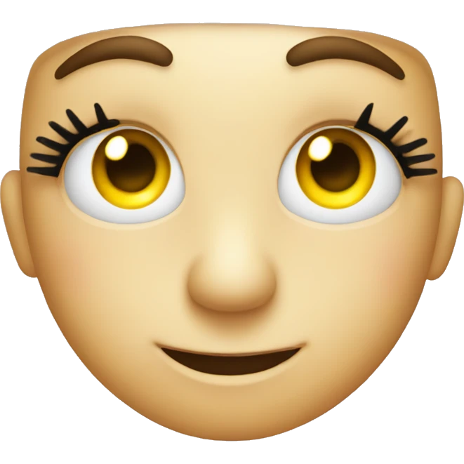 Smiley wearing lashes emoji