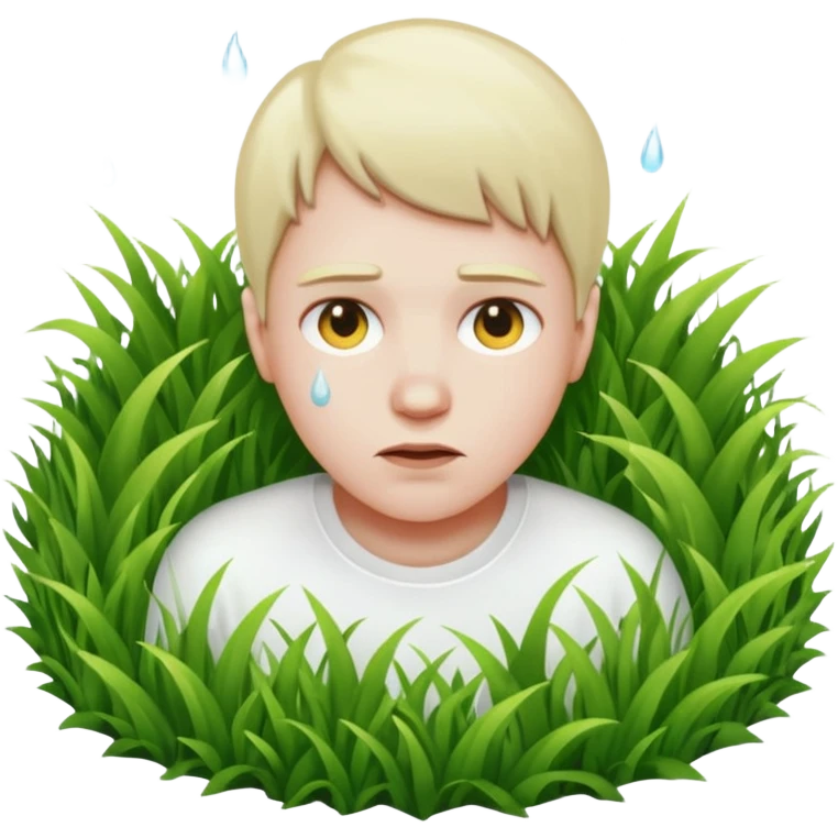 A person melting into the grass emoji