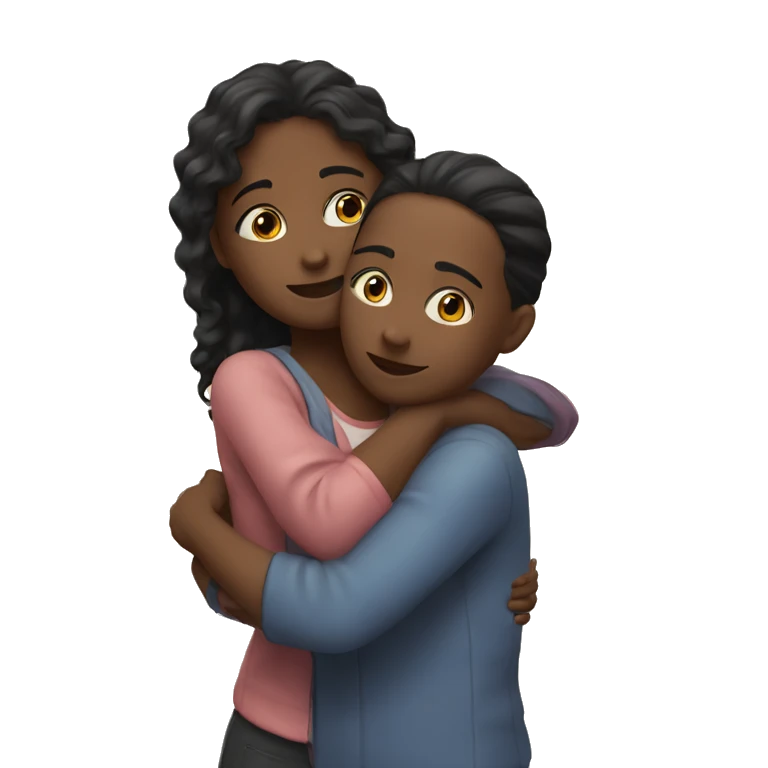 Girl hugs girl emoji